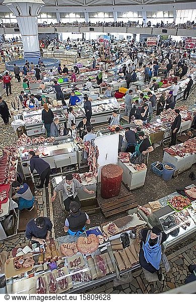 Choru-Bazaar meat market  Tashkent  Tashkent Province  Uzbekistan  Asia