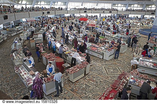 Choru-Bazaar meat market  Tashkent  Tashkent Province  Uzbekistan  Asia