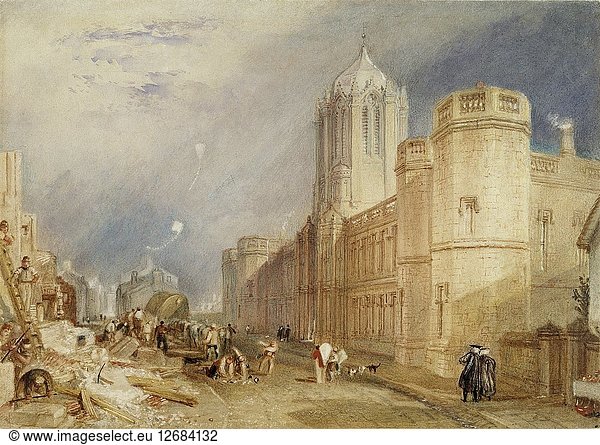 Christ Church College  Oxford  1832-1833. Artist: JMW Turner.