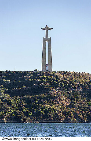 Christ the King statue against sky  Setubal  Lisbon  Portugal