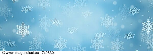 Christmas background snow banner winter snowflake text free space copyspace snow  Germany  Europe