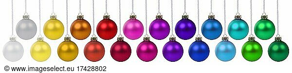 Christmas baubles hanging ornament banner Christmas baubles decoration exempt isolated  Germany  Europe