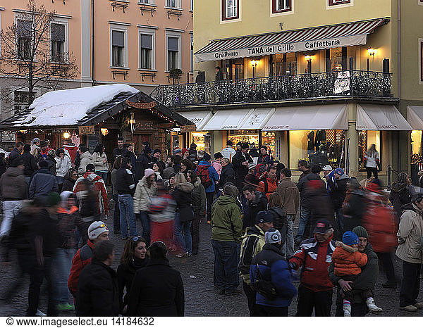 Christmas market  Cavalese  Fiemme Valley  Trentino Alto Adige  Italy