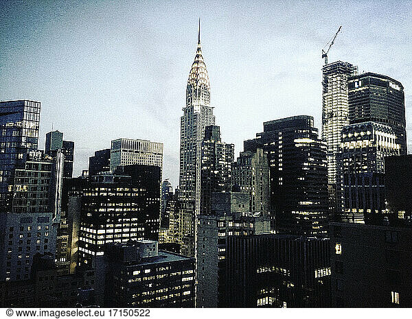 Chrysler Building and Skyline  New York City  New York  USA