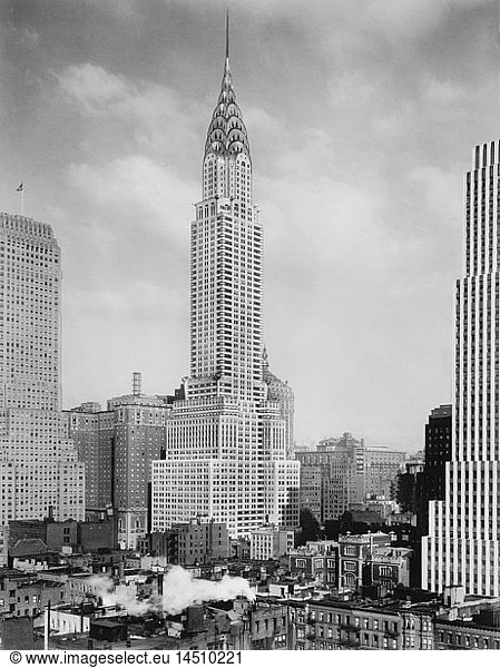 Chrysler Building  New York City  New York  USA  Detroit Publishing Company  1930