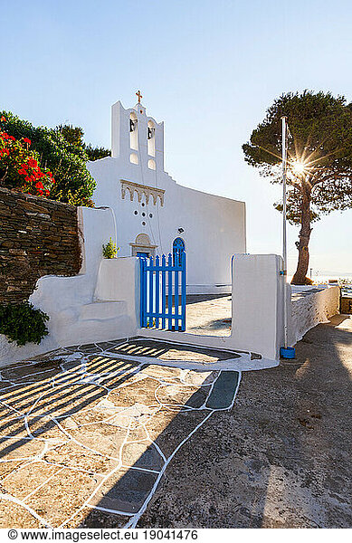 Church in Apollonia village on Sifnos island in Greece.