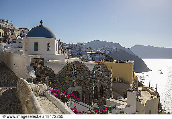 Church next to sea  Santorini  Greece