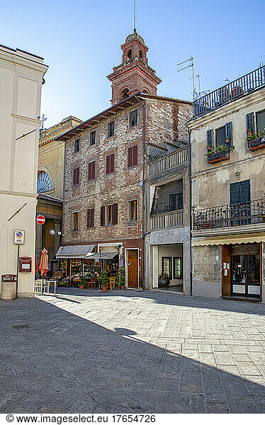 Church of La Maddalena under blue sky on sunny day  Castiglione del Lago  Umbria  Italy