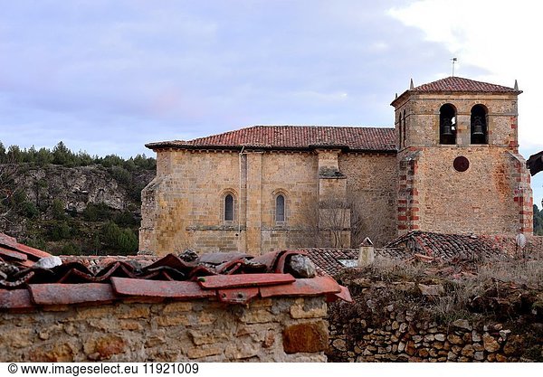 Church of Santa María in Calatañazor  Soria  Spain.