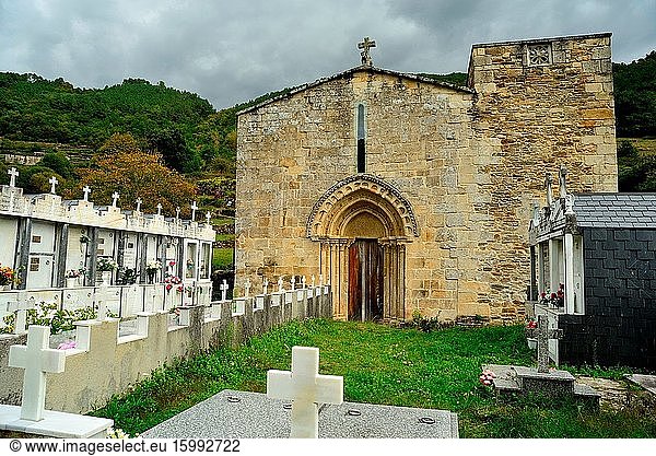 Church of Santo Estevo de Atan  Prada  Atan  Lugo  Spain.