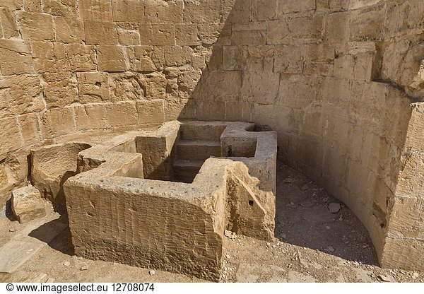 Church ruins  Shivta  Roman dead city  Negev desert  Israel.