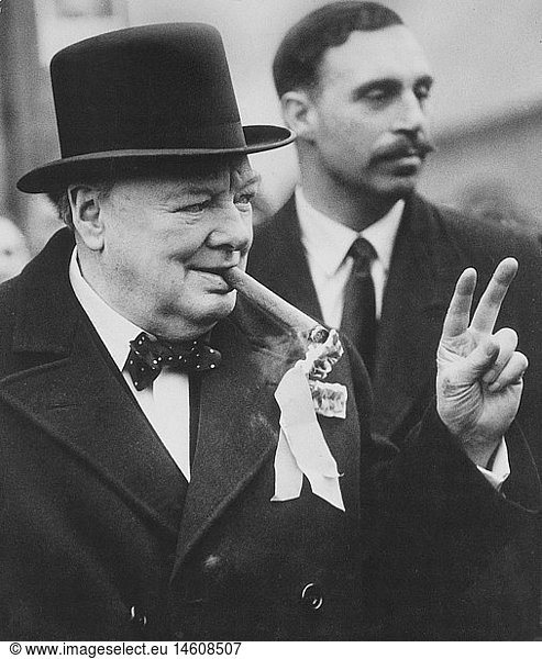 Churchill  Sir Winston  30.11.1874 - 24.1.1965  brit. Politiker  Halbfigur  1950 Churchill, Sir Winston, 30.11.1874 - 24.1.1965, brit. Politiker, Halbfigur, 1950,