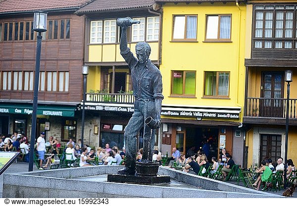 Cider monument in the Requejo neighborhood  Mieres  Asturias  Spain