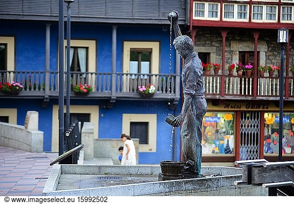Cider monument in the Requejo neighborhood  Mieres  Asturias  Spain