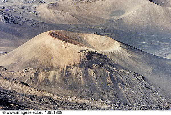 Cinder cone inside Haleakala volcano