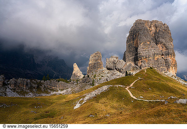 Cinque Torri  Belluno Province  Dolomites  Italy