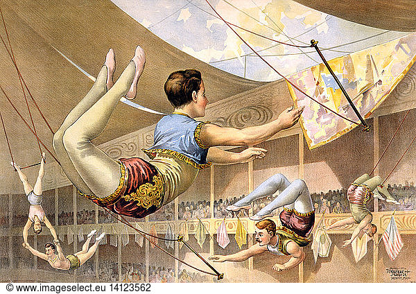 Circus Trapeze Act  1890