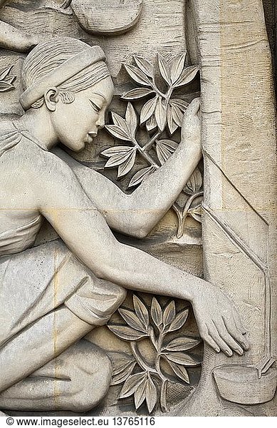 Cite nationale de l´histoire de l´immigration (Museum) Skulptur von Alfred Janniot (Detail)  Paris  Frankreich.