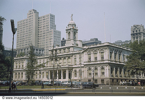 City Hall  New York City  New York  USA  July 1961