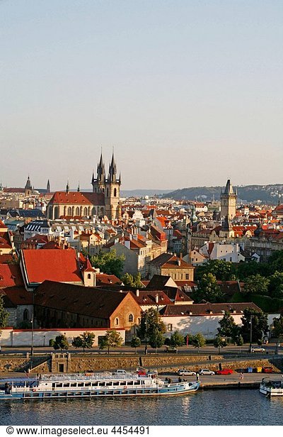 City view from Letna park  Prague  Czech Republic