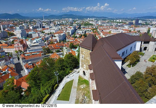 City view from the Castle. Ljubljana  Slovenia  Europe.