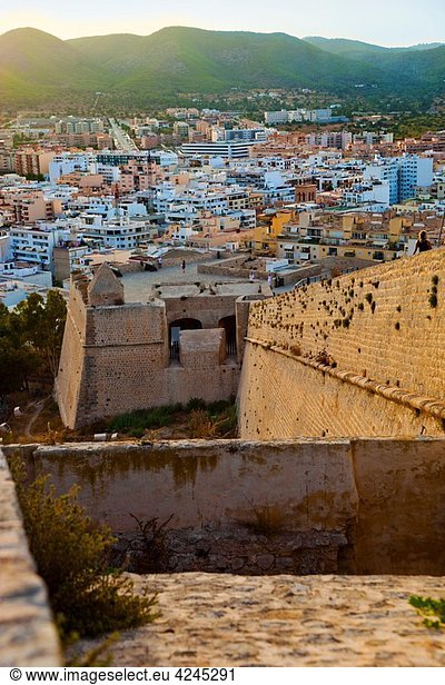 City Wall. Dalt Vila. Ibiza city. Ibiza. Balearic Islands. Spain.