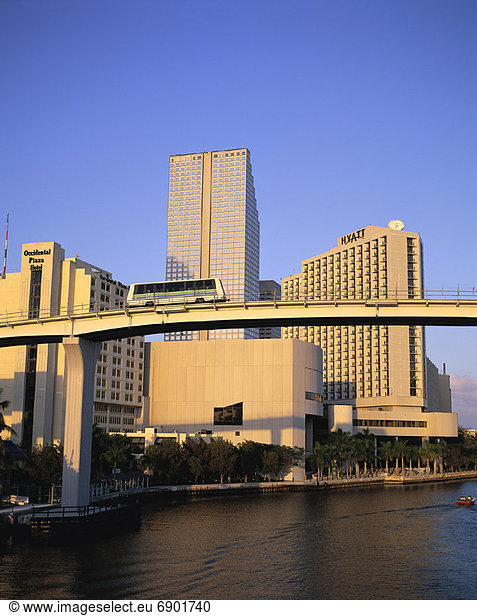 Cityscape and Waterfront Miami  Florida  USA
