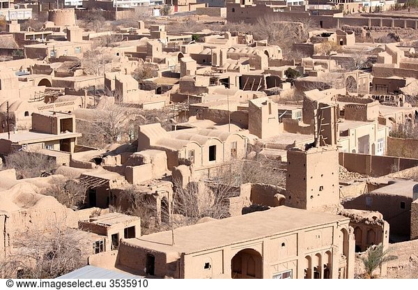 Cityscape of a rural zoroastrian center near Yazd  Iran