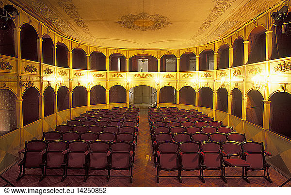 Civic theatre  Hvar island  Dalmatian islands  Croatia  Europe