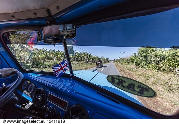 Classic American car used as a taxi in Nueva Gerona on Isla de la Juventud  Cuba.
