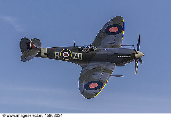 Classic and iconic British WWII aircraft in the sky