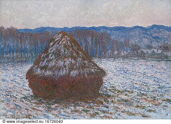 Claude Monet  1840–1926. Stack of Wheat   1890–1891. Oil on canvas  65.8 × 92.3 cm.
Inv. No. 1983.29 
Chicago  Art Institute.