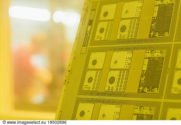 Close-up of circuit board in industry  Hanover  Lower Saxony  Germany