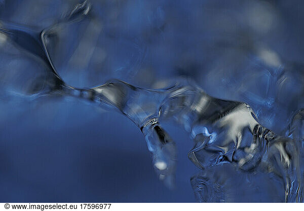 Close up of clear melting ice