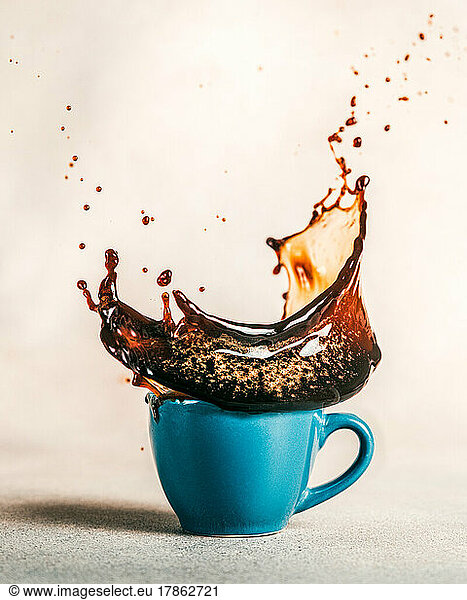 close up of coffee splash