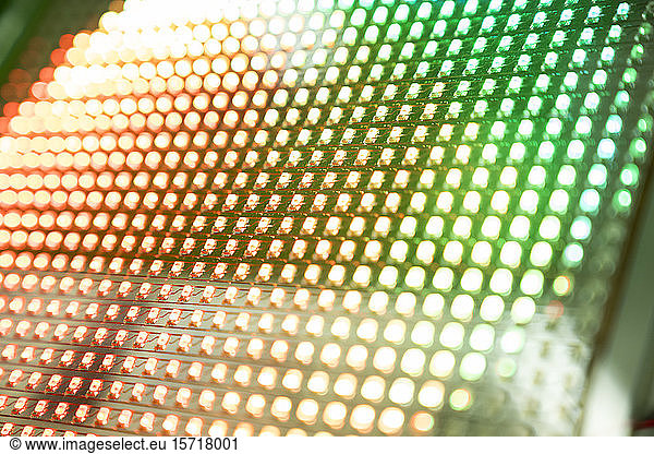 Close-up of LED lights