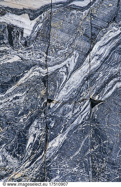 Close up of marble rock  Italian quarry  Ruskeala mountain park  Sortavala  Russia