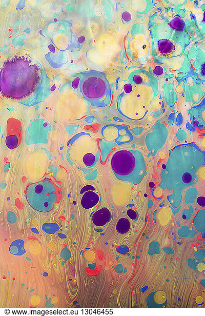 Close-up of marbling painting