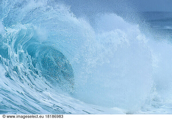 Close-up of Pacific Ocean breaking wave