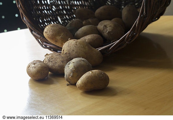 Close-up of raw potatoes