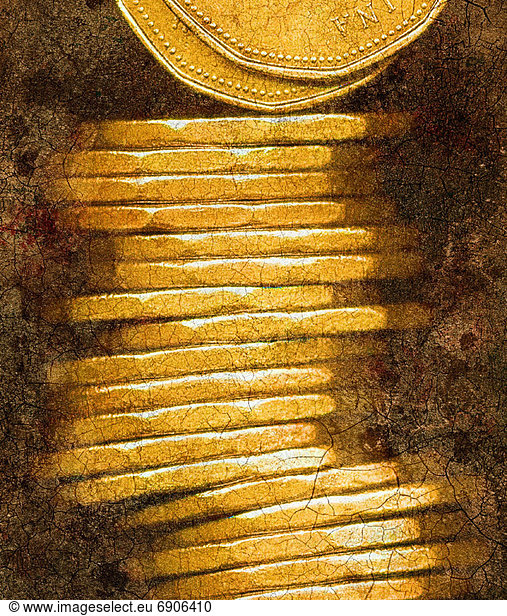 Close-Up of Stack of Coins