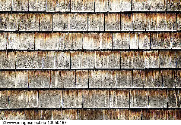 Close-up of wooden shingles
