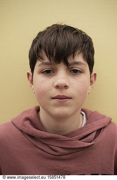 Closeup portrait of a young teenager looking to camera