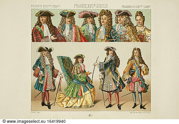 Clothing and Hairstyle of the Nobility France 17th C.