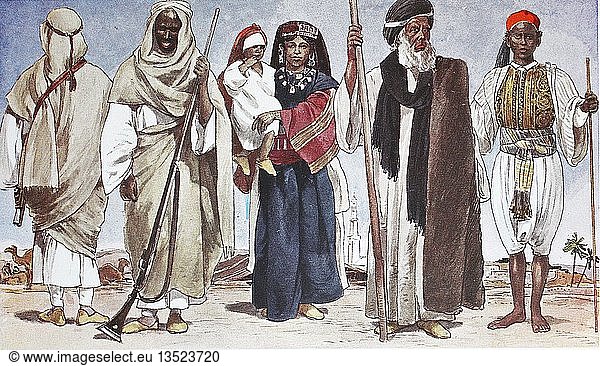 Clothing  historical fashion in Africa  Egypt  illustration  Egypt  Africa