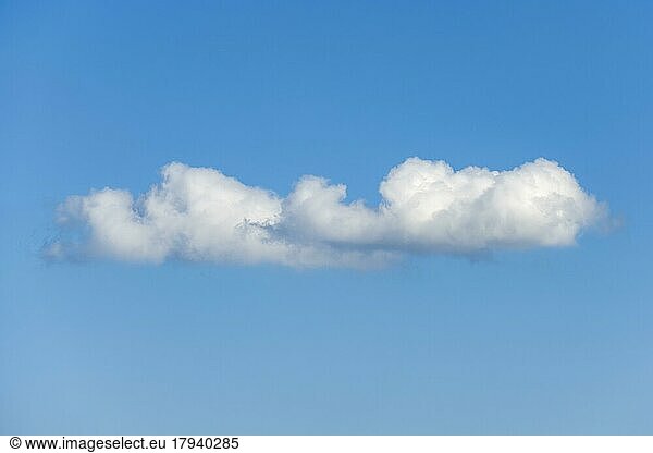 Cloud formation (cumulus)  blue sky with low clouds  Baden-Württemberg  Germany  Europe