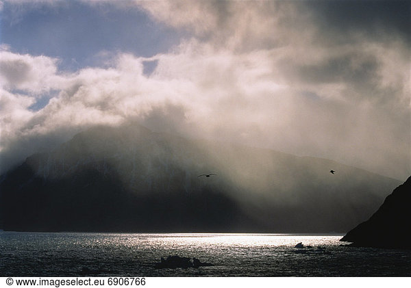Clouds Over Grise Fiord Ellesmere Island  Nunavut Canada