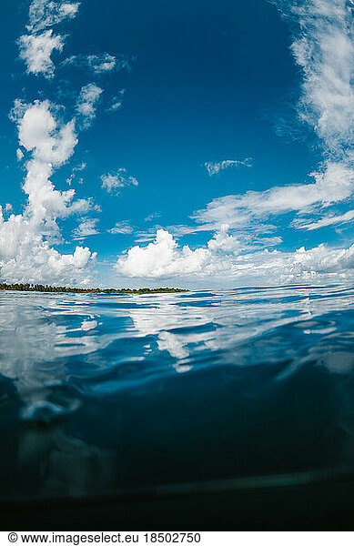 Clouds over the sea in the Mentawai Islands