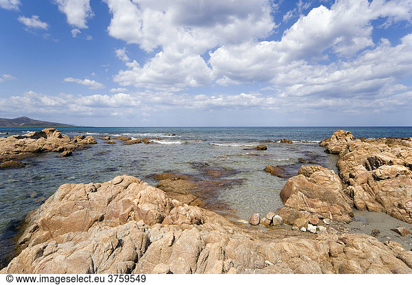 Coastal landscape near San Giovanni Sardinia Italy