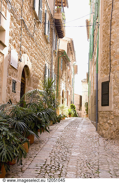 Cobblestone Street  Fornalutx  Mallorca  Spain